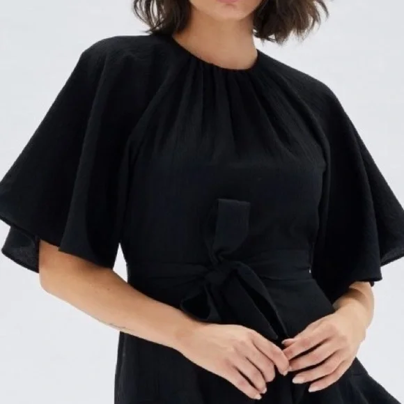 NWT MINKPINK X Revolve Fatima Frill Mini Dress Black Size XS - Picture 11 of 11